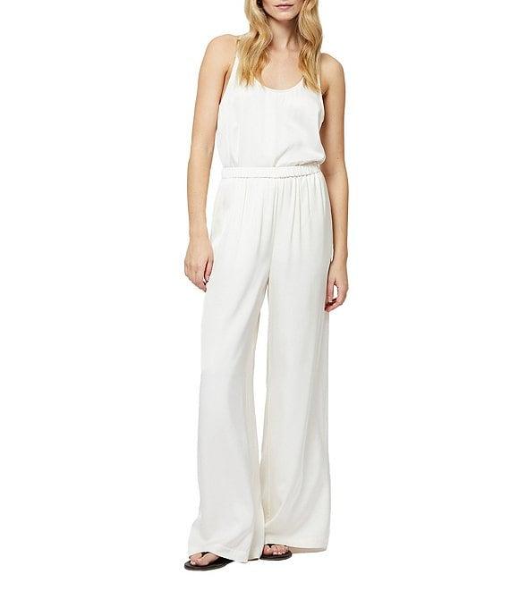 French Connection Ennis Satin Elastic Waist Satin Pants Product Image