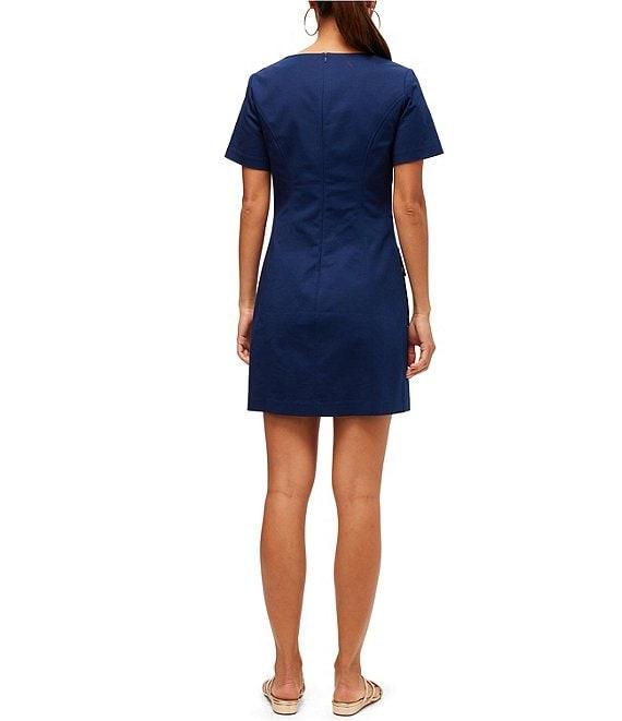 Trina Turk Approach Square Neck Short Sleeve Patch Pocket Dress Product Image
