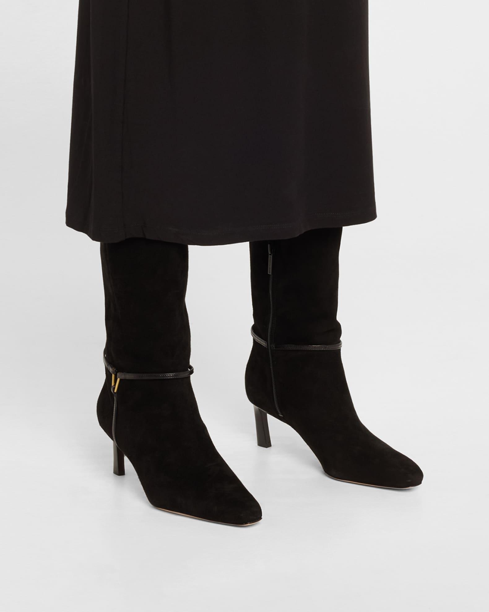 Kenzie Suede Harness Knee Boots Product Image