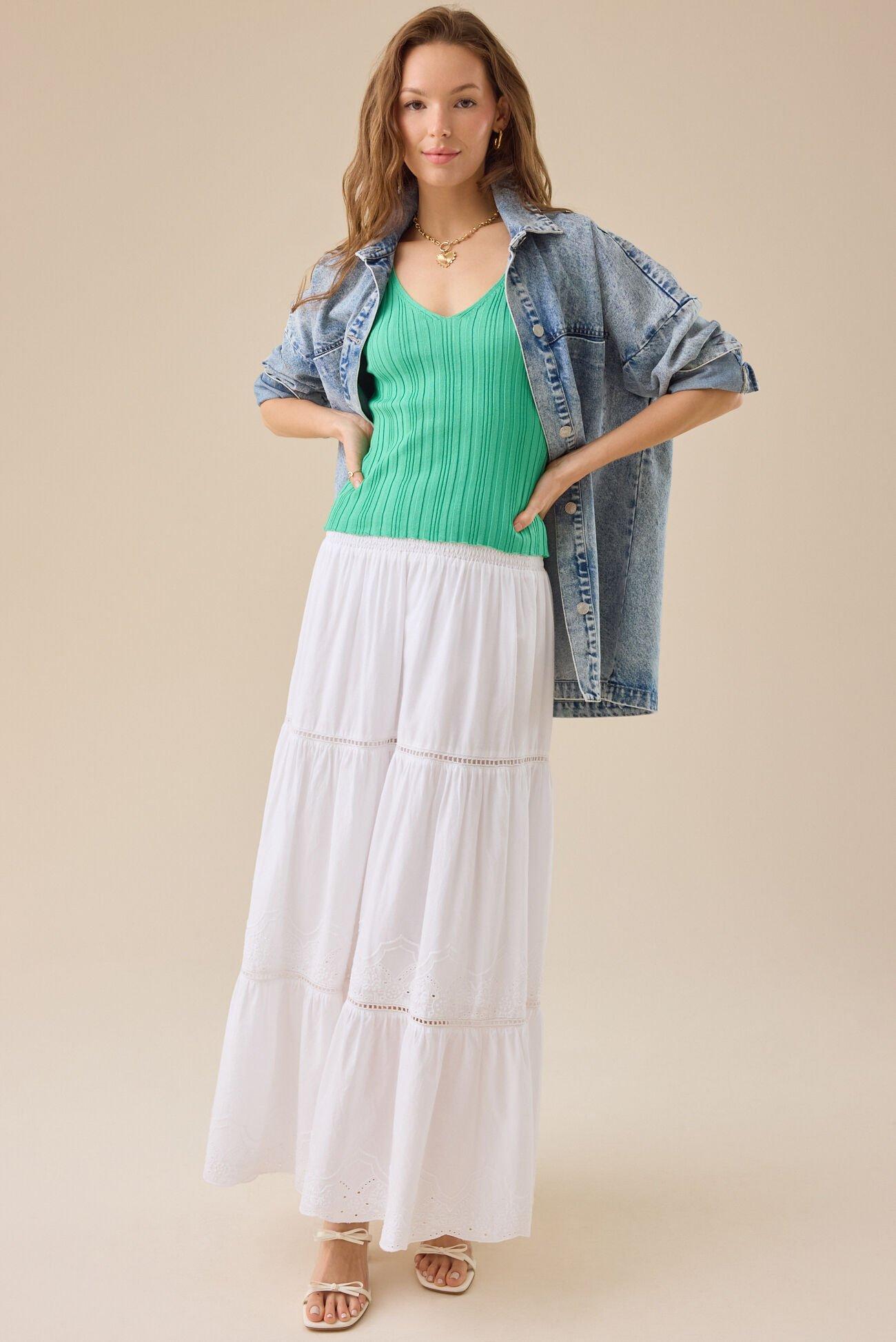 Anna Ribbed Tank Top Product Image