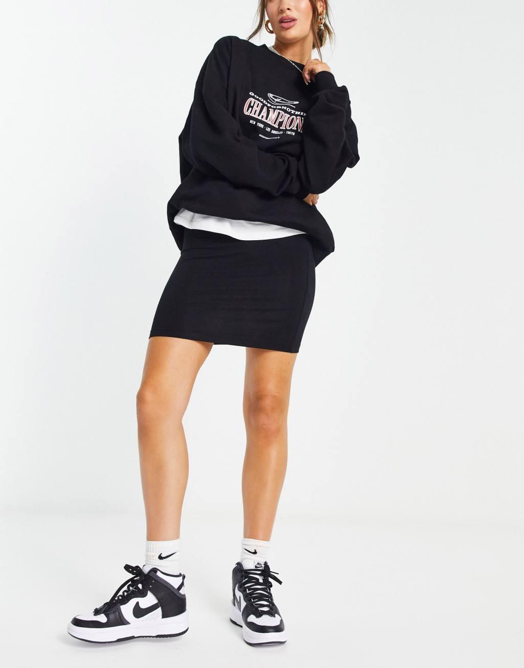 ASOS DESIGN jersey pencil mini skirt Product Image