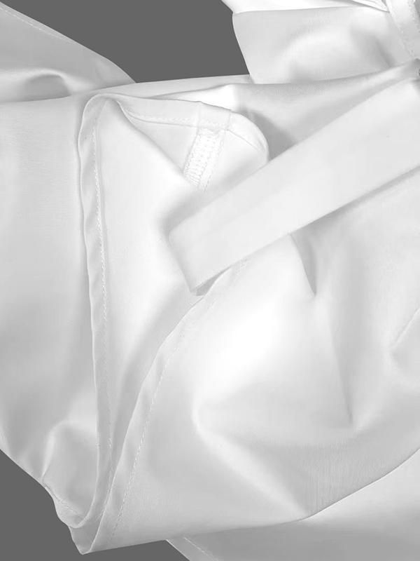 Loose Sleeveless Buckle Solid Color Stand Collar Blouses&Shirts Tops Product Image