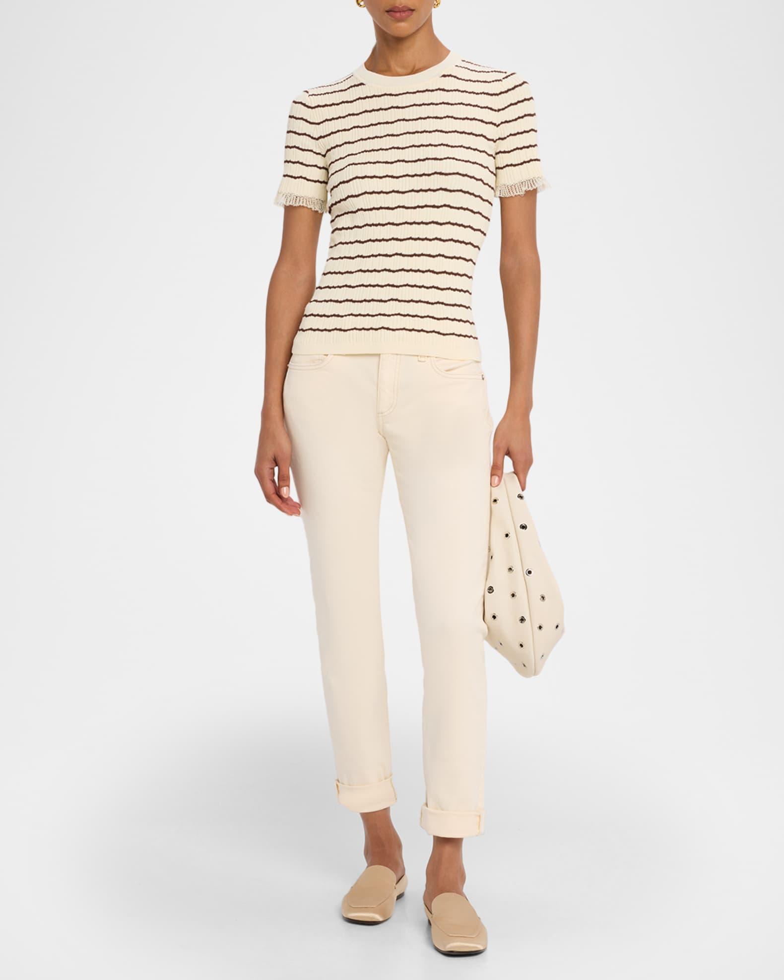 Chiara Stripe Short-Sleeve Crewneck Tee Product Image