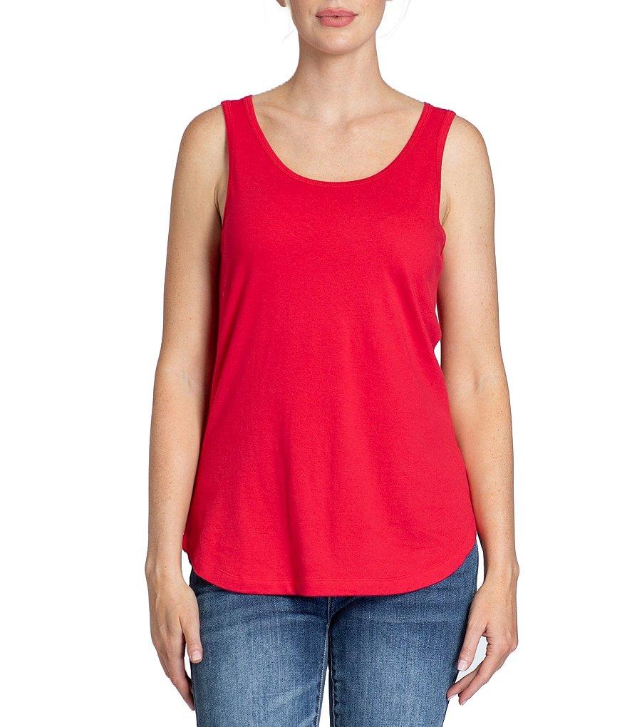 APNY Cotton Blend Scoop Neckline Sleeveless Tank Product Image