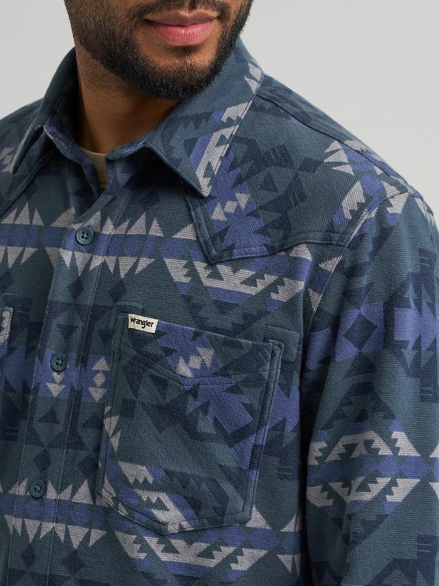 Wrangler All Terrain Gear Men's Campsite Flannel Shirt in Dark Slate Product Image