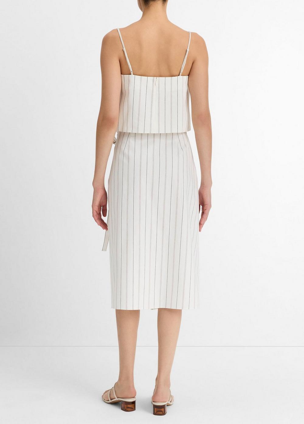 Seedling Stripe Cotton Wrap Skirt Product Image