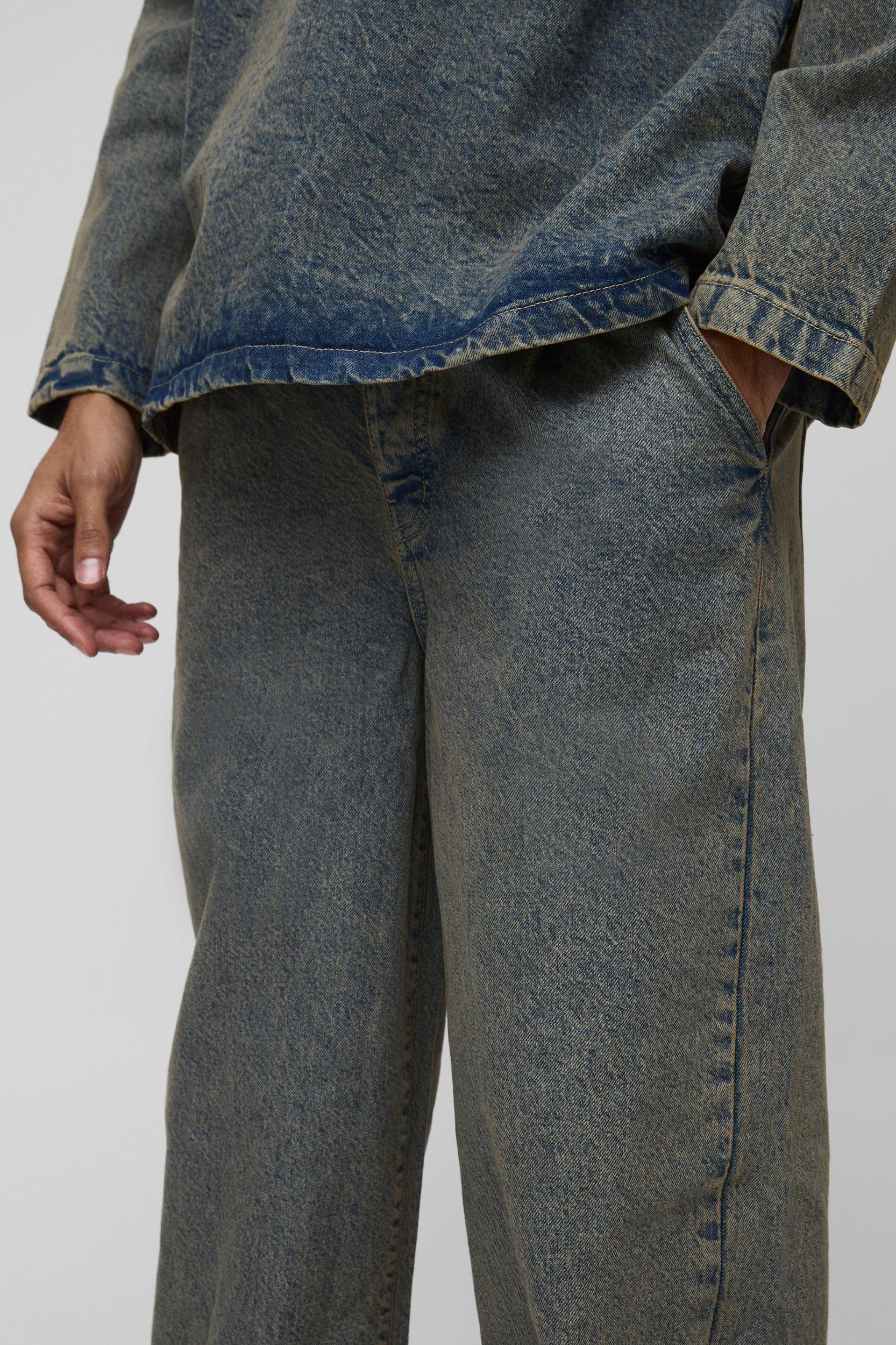 Pleated Baggy Jeans | boohooMAN USA Product Image