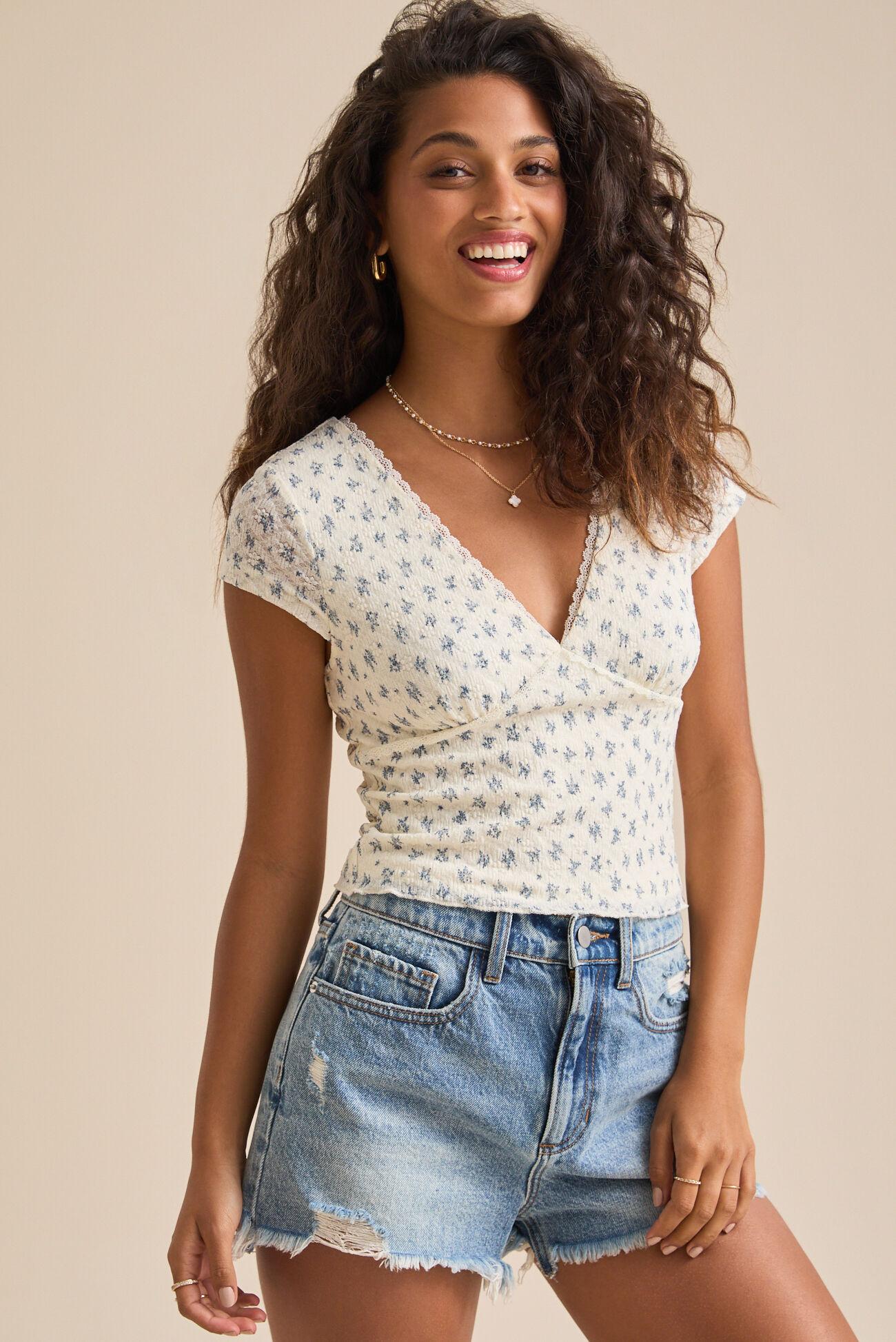 Zinnia Floral Lace Top Product Image