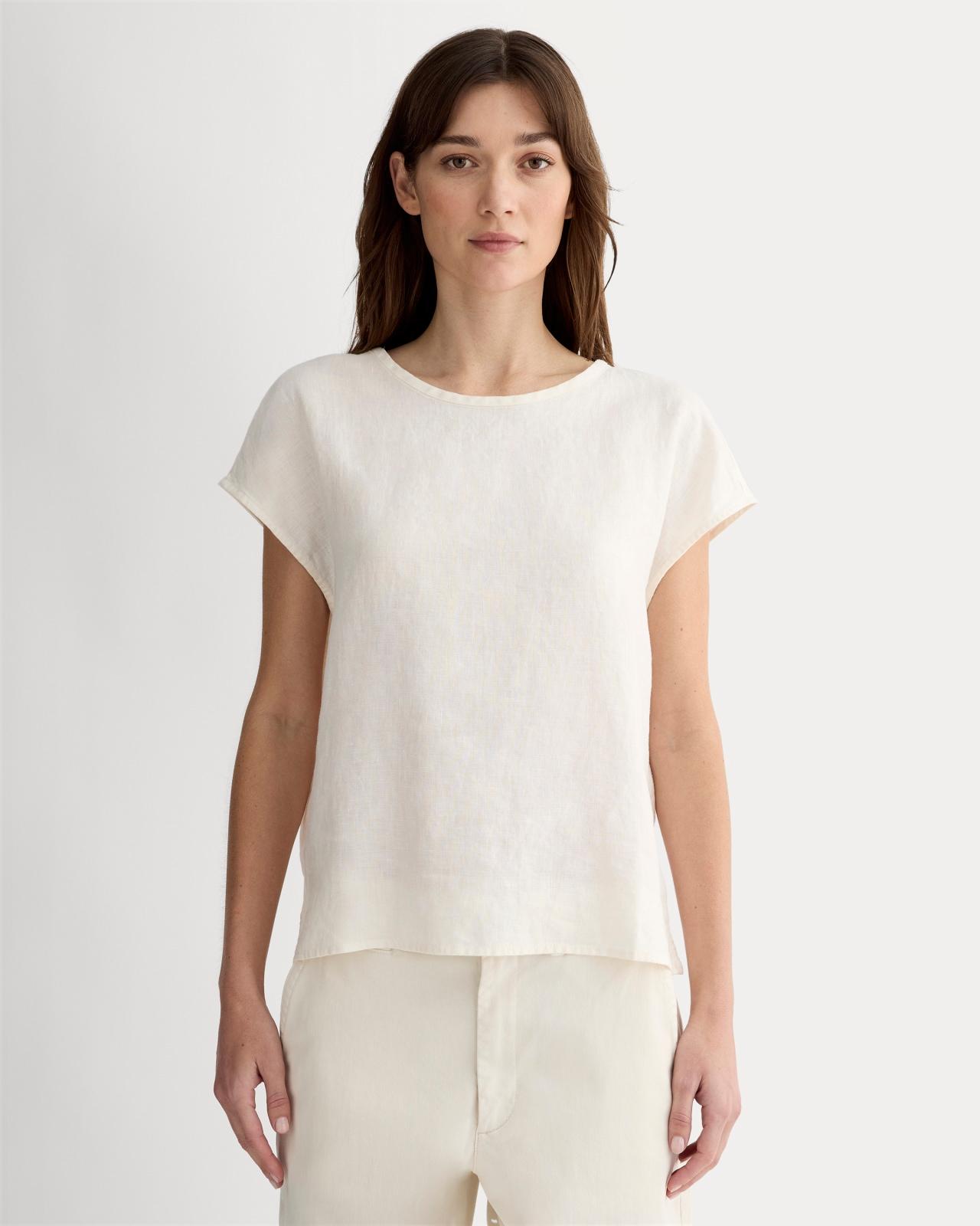 The Muscle Top in Linen Product Image