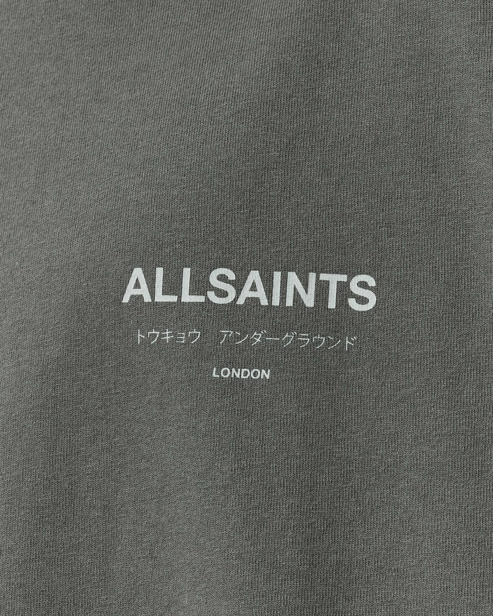 Underground Oversized Crew Neck T-Shirt GARNET GREEN | ALLSAINTS US Product Image