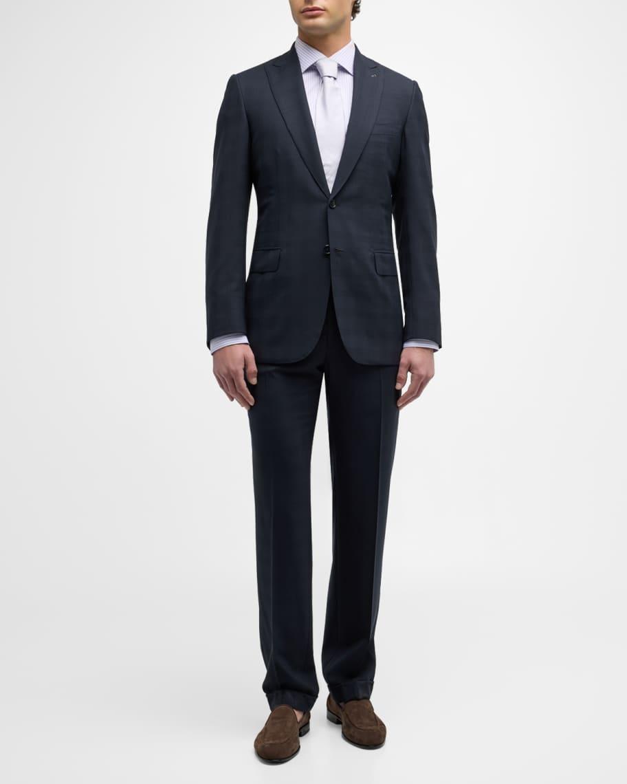 Men's Tonal Plaid Suit Product Image