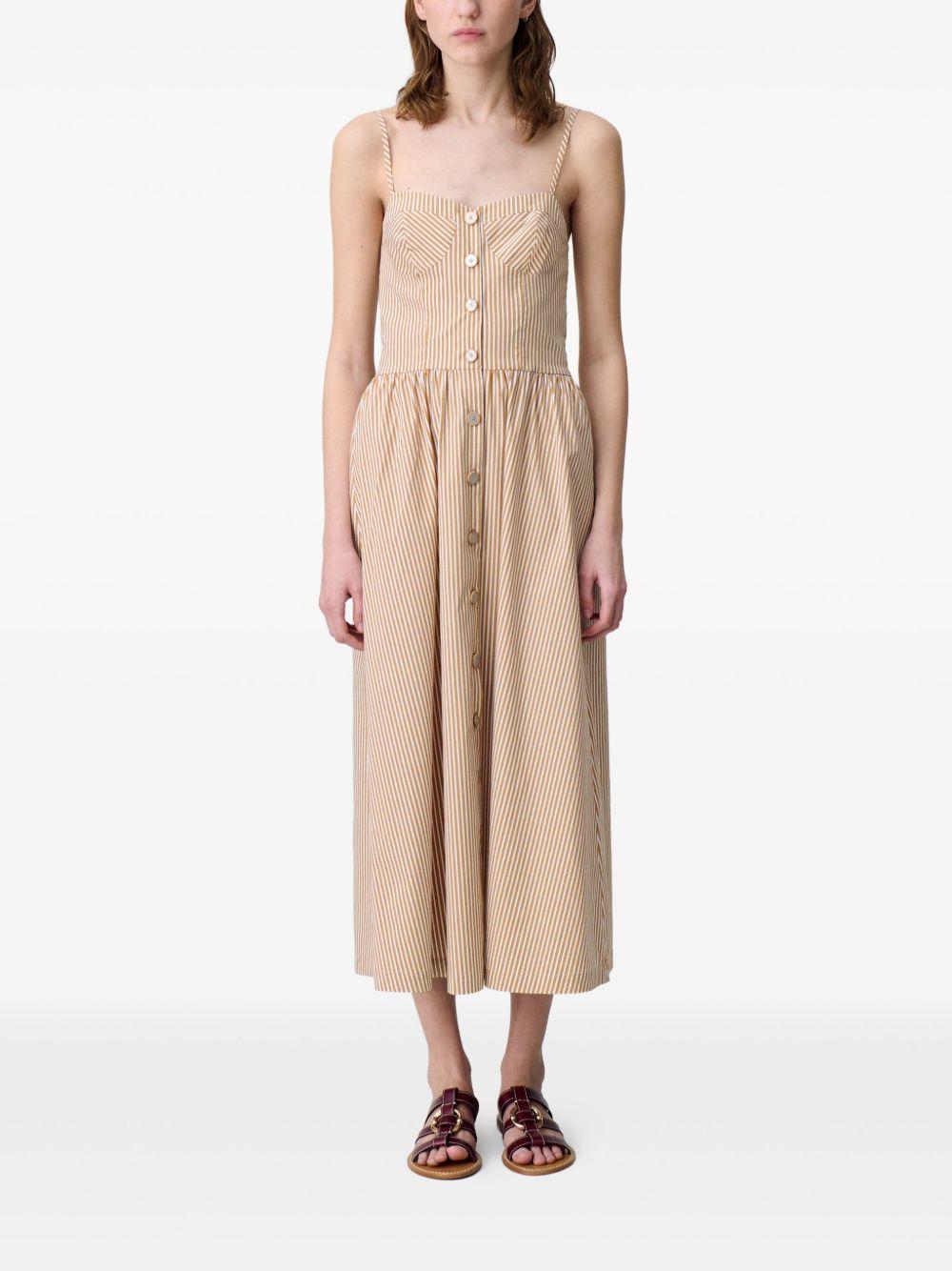 striped cotton dress Product Image