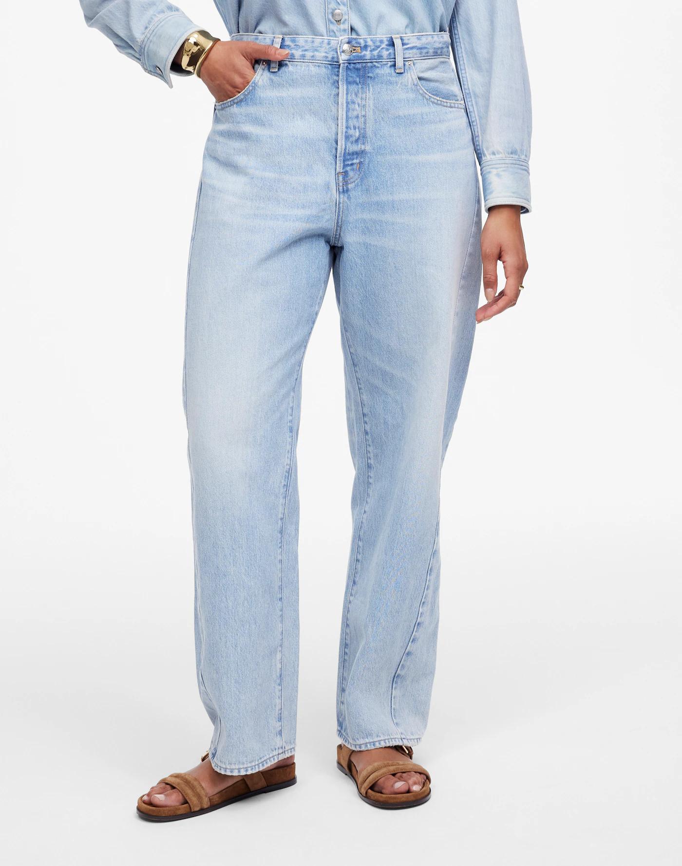 The Curvy Pieced Barrel-Leg Jean Product Image