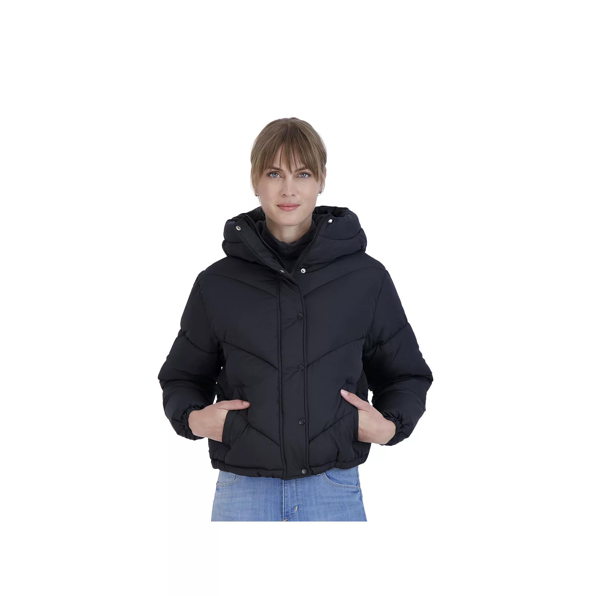 Juniors' Sebby Short Puffer Jacket, Women's,  Product Image