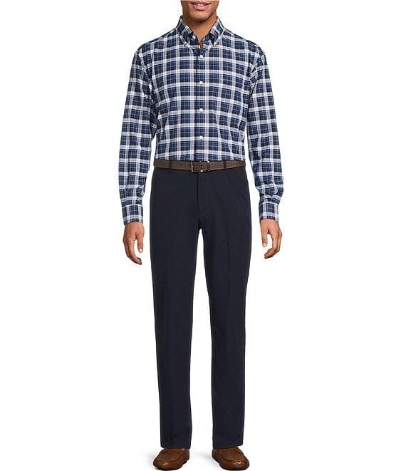 Roundtree & Yorke Performance Stewart Flat Front Classic Fit Stretch Pants Product Image