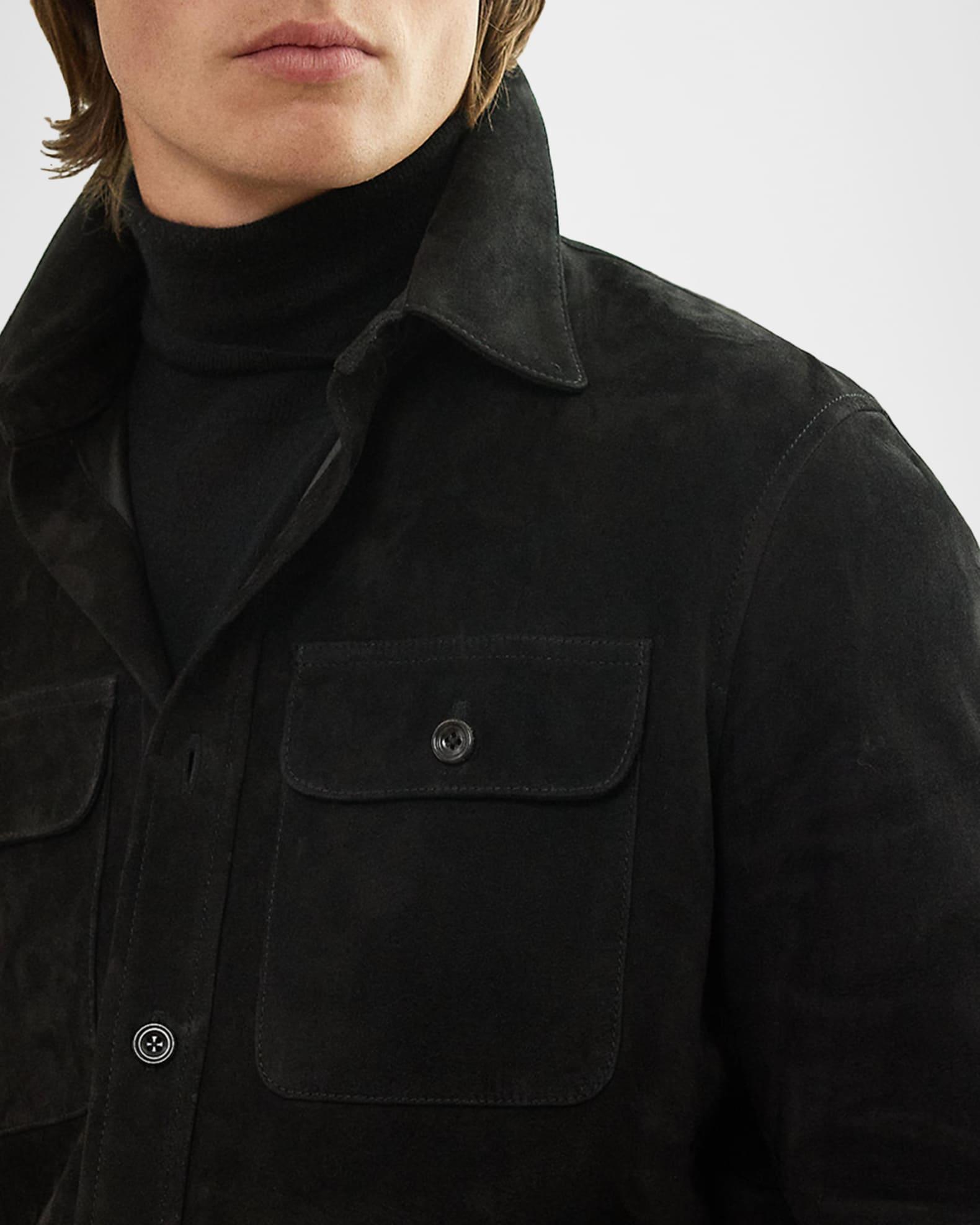 Men's Barron Suede Flap-Pocket Overshirt Product Image