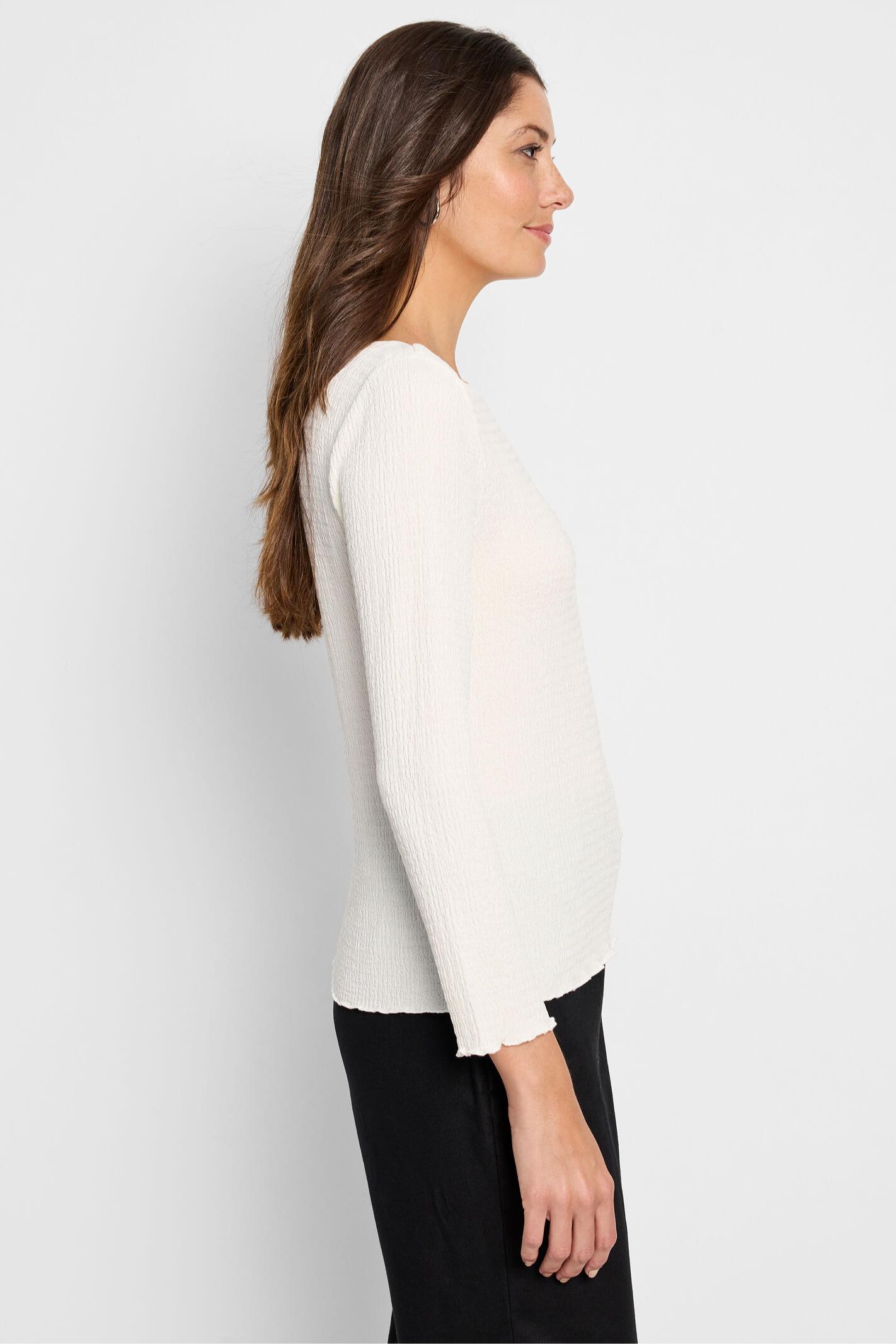 Bubble Knit Top - Classic Cream Product Image