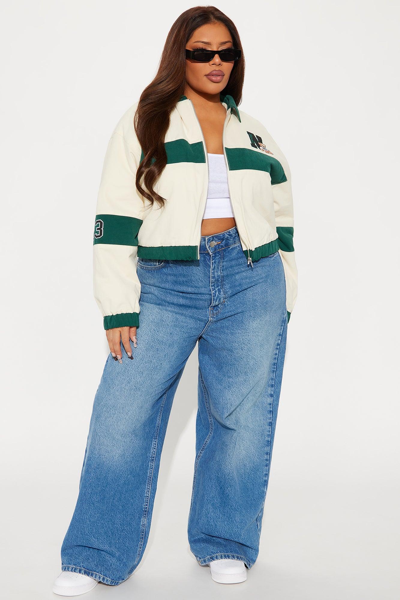 New York Club Varsity Jacket - Green/combo Product Image