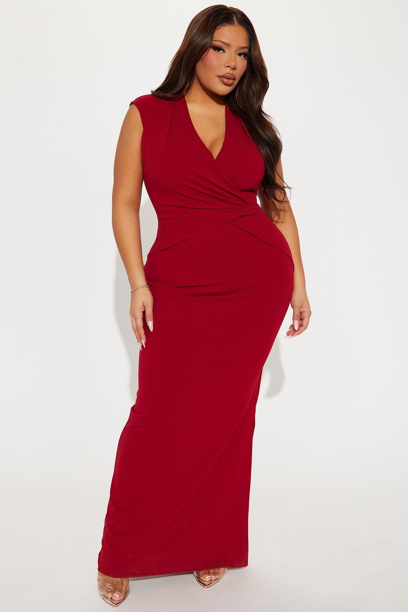 Elena Sleeveless Maxi Dress - Red Product Image