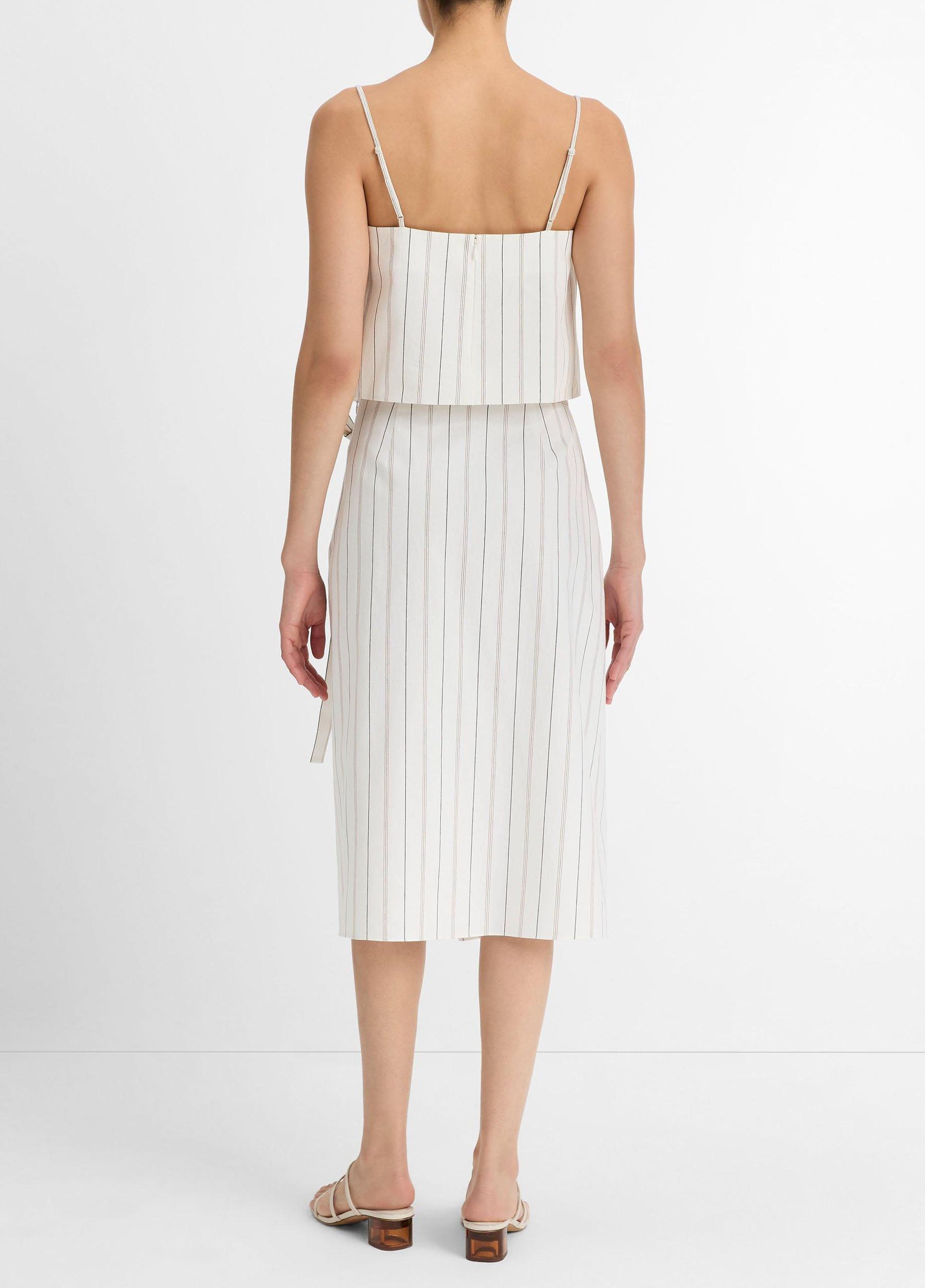 Seedling Stripe Cotton Wrap Skirt Product Image