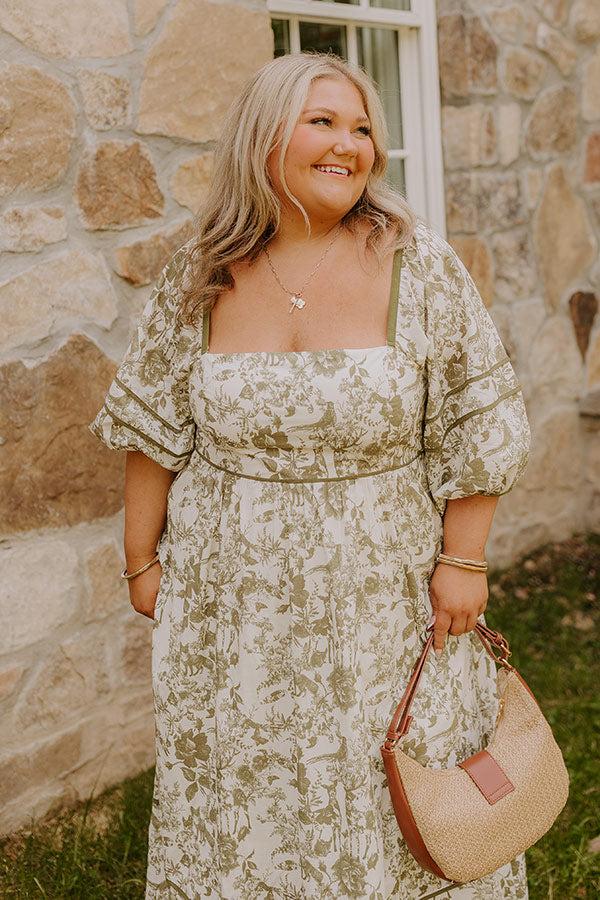 Cottage Bloom Floral Maxi Dress Curves Product Image