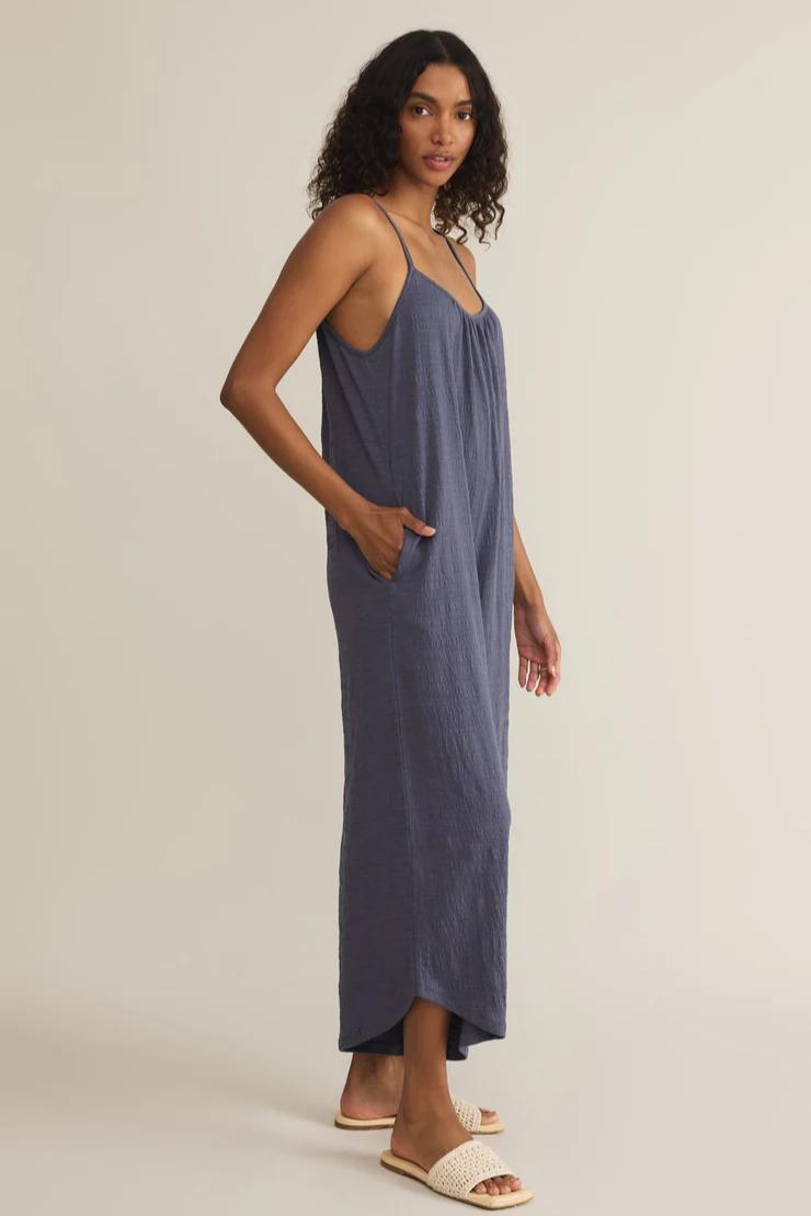 Textured Flared Jumpsuit Product Image