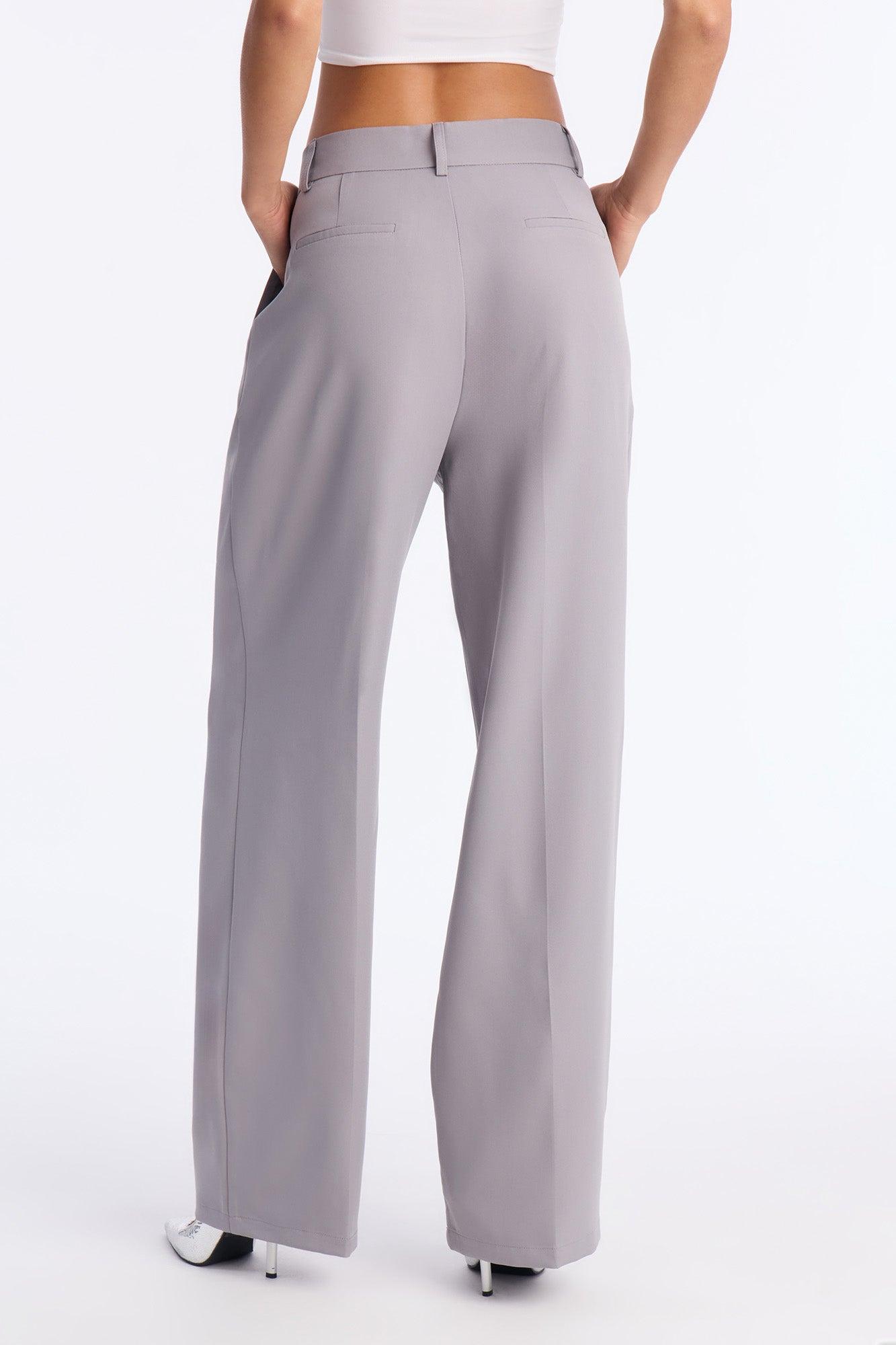 Kendall High Rise Trouser Pant - Grey Female Product Image