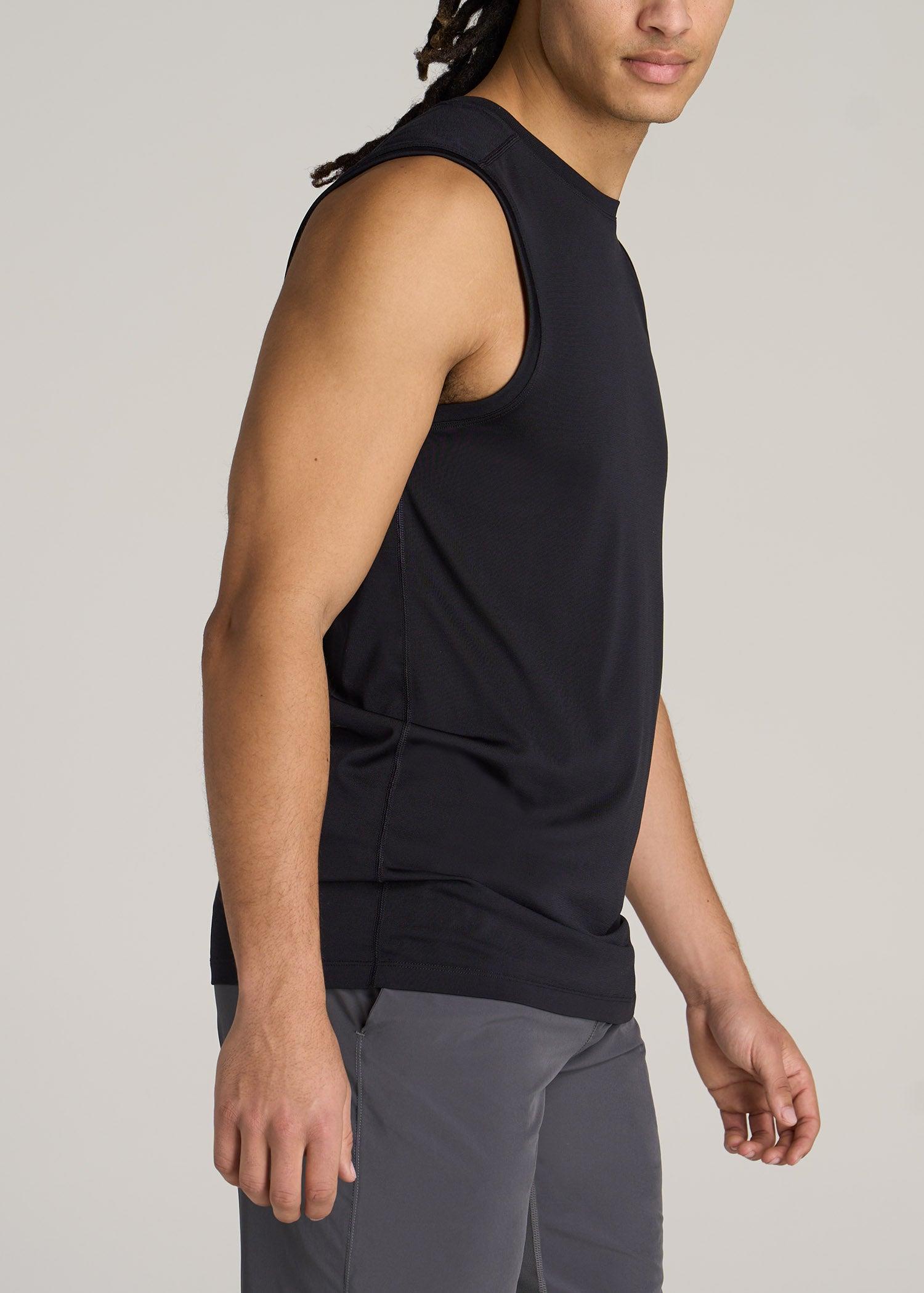 A.T. Performance MODERN-FIT Jersey Tank For Tall Men in Black Product Image