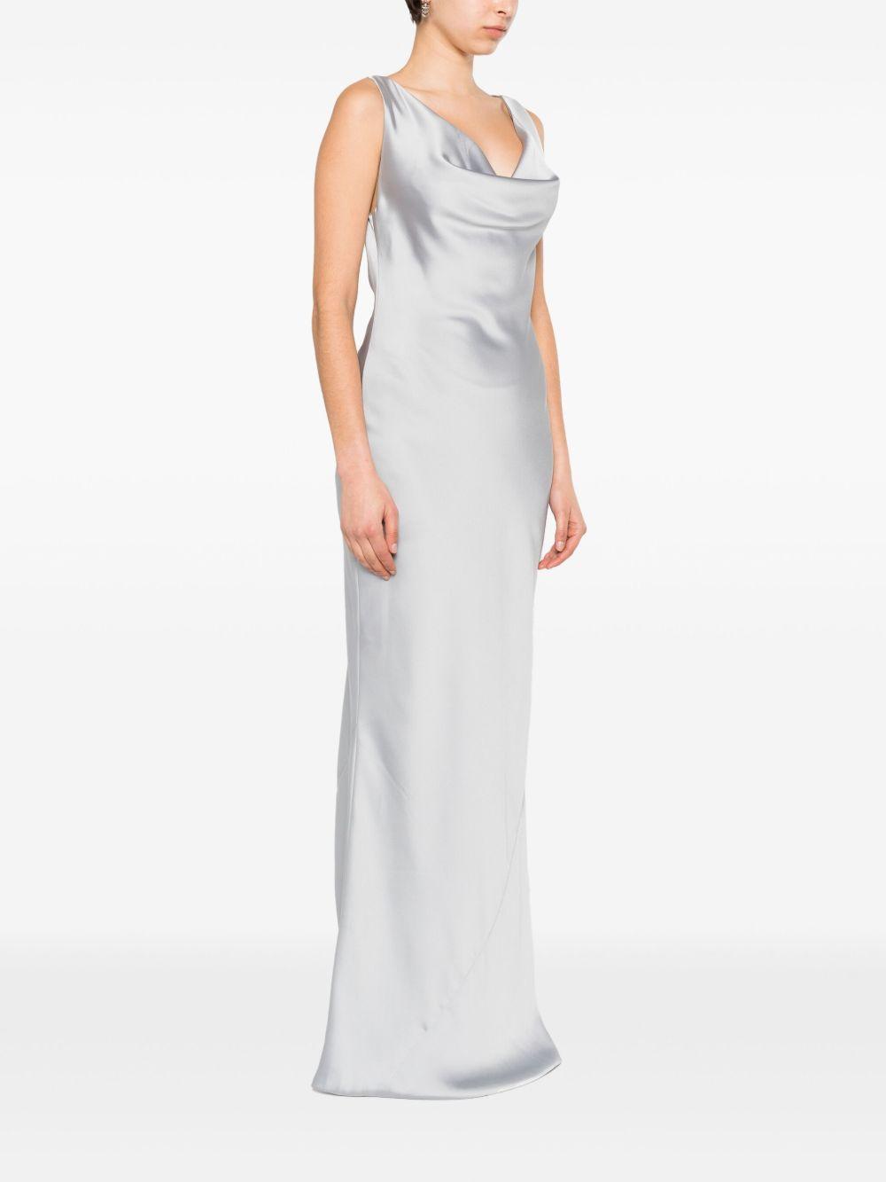 cowl-neck satin gown Product Image
