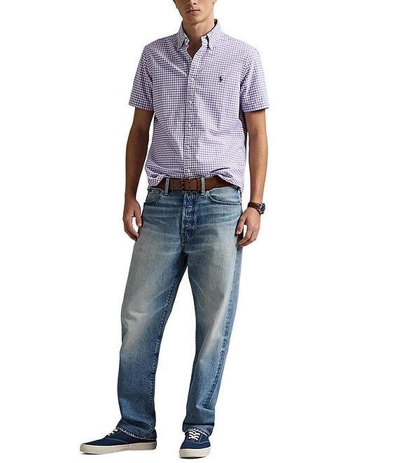 Polo Ralph Lauren Big & Tall Gingham Oxford Short Sleeve Woven Shirt Product Image