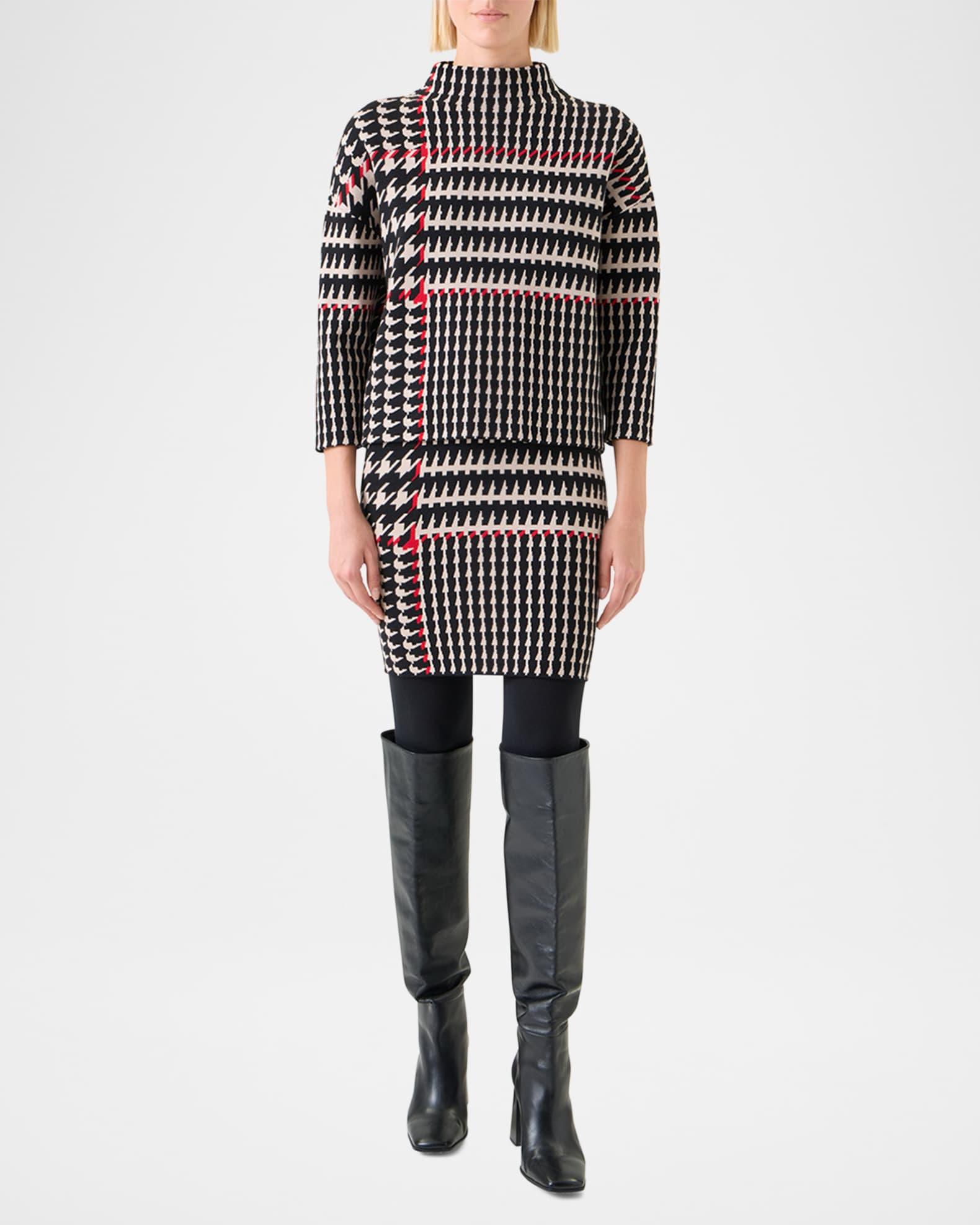 Wool-Blend Knit Jacquard Sweater Product Image