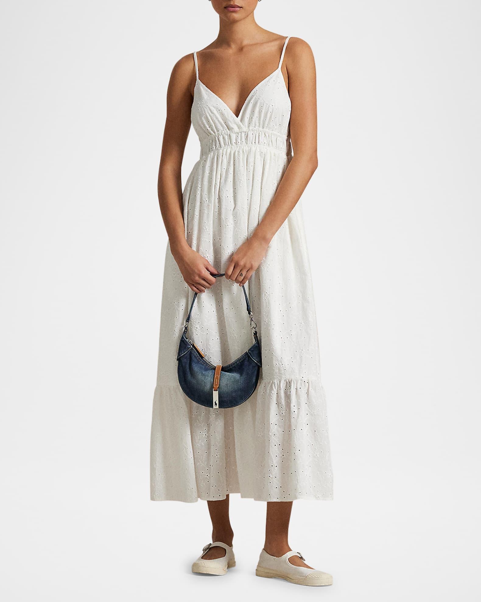 Eyelet Voile Sleeveless Dress Product Image