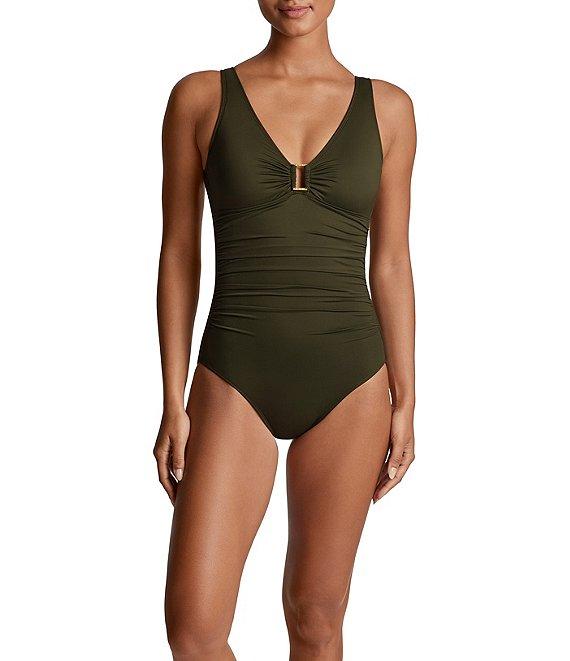Lauren Ralph Lauren Ring Over The Shoulder Underwire One Piece Swimsuit Product Image
