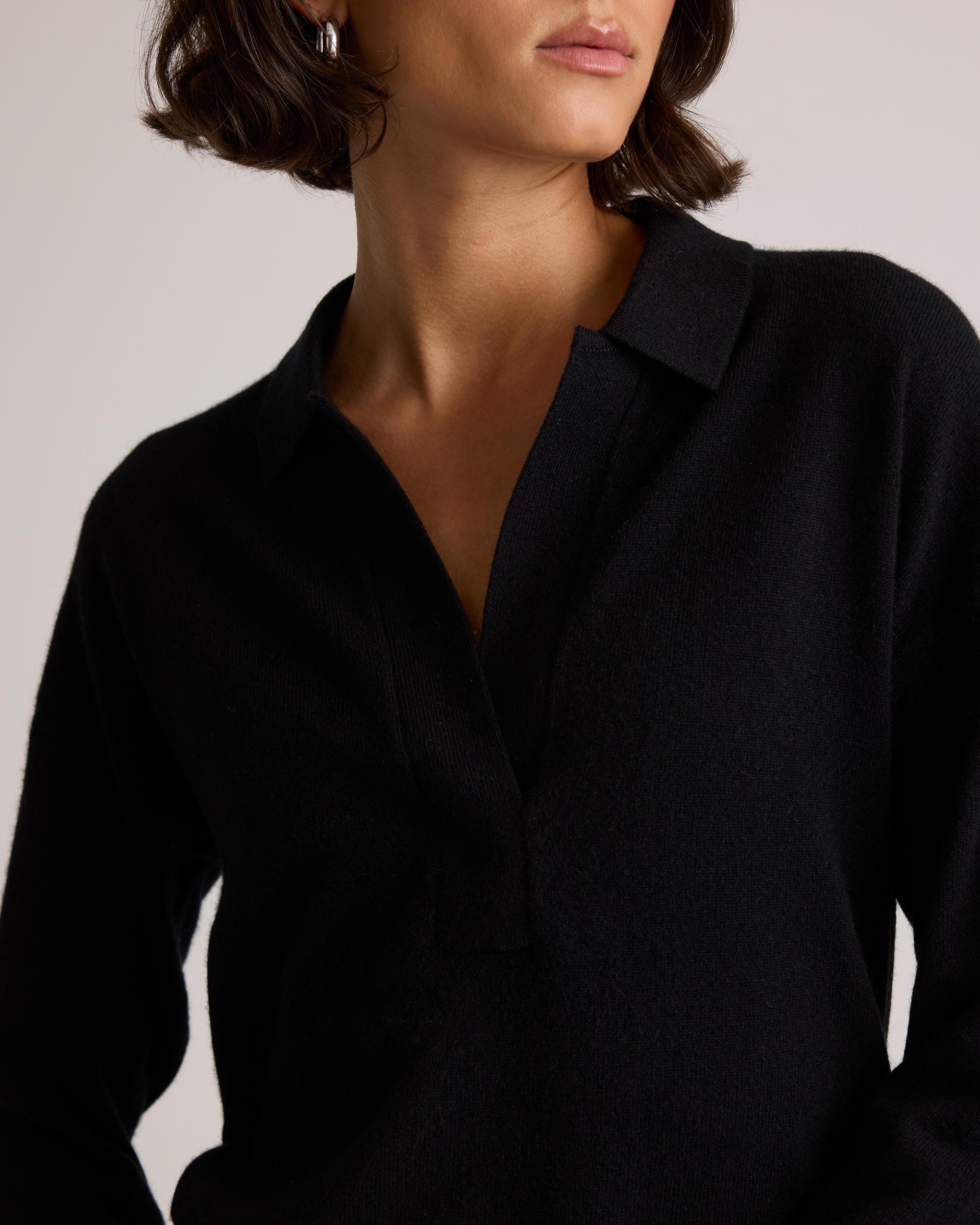 Quince | Women's Mongolian Cashmere Polo Sweater Product Image