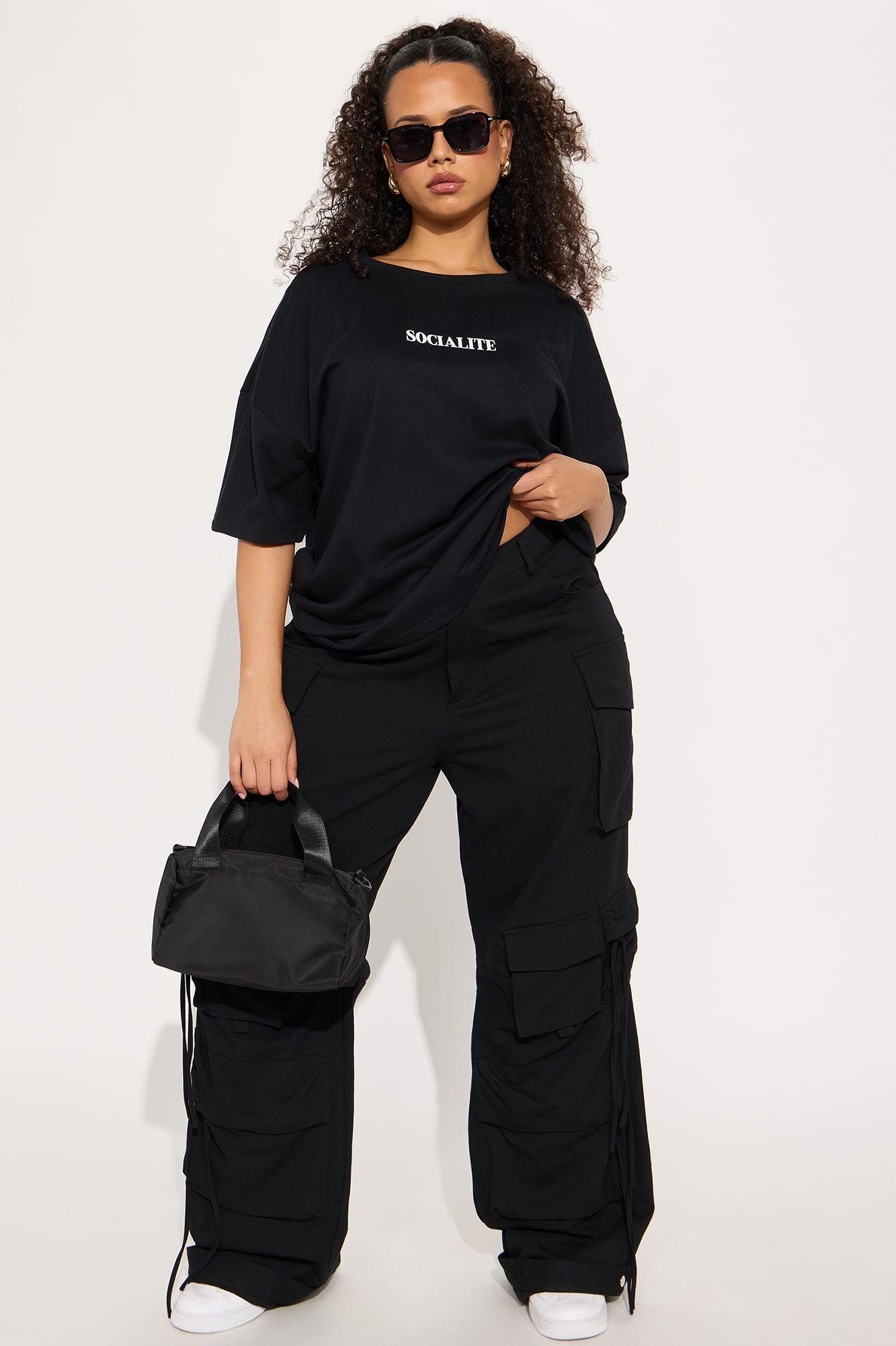 Socialite Oversized Tee - Black Product Image