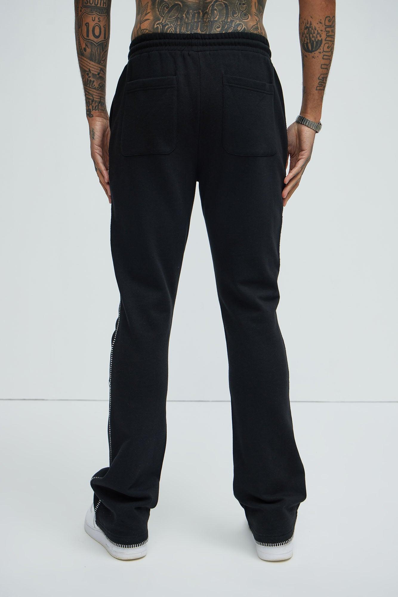 Tyson Stitch Skinny Flared Sweatpants - Black Product Image