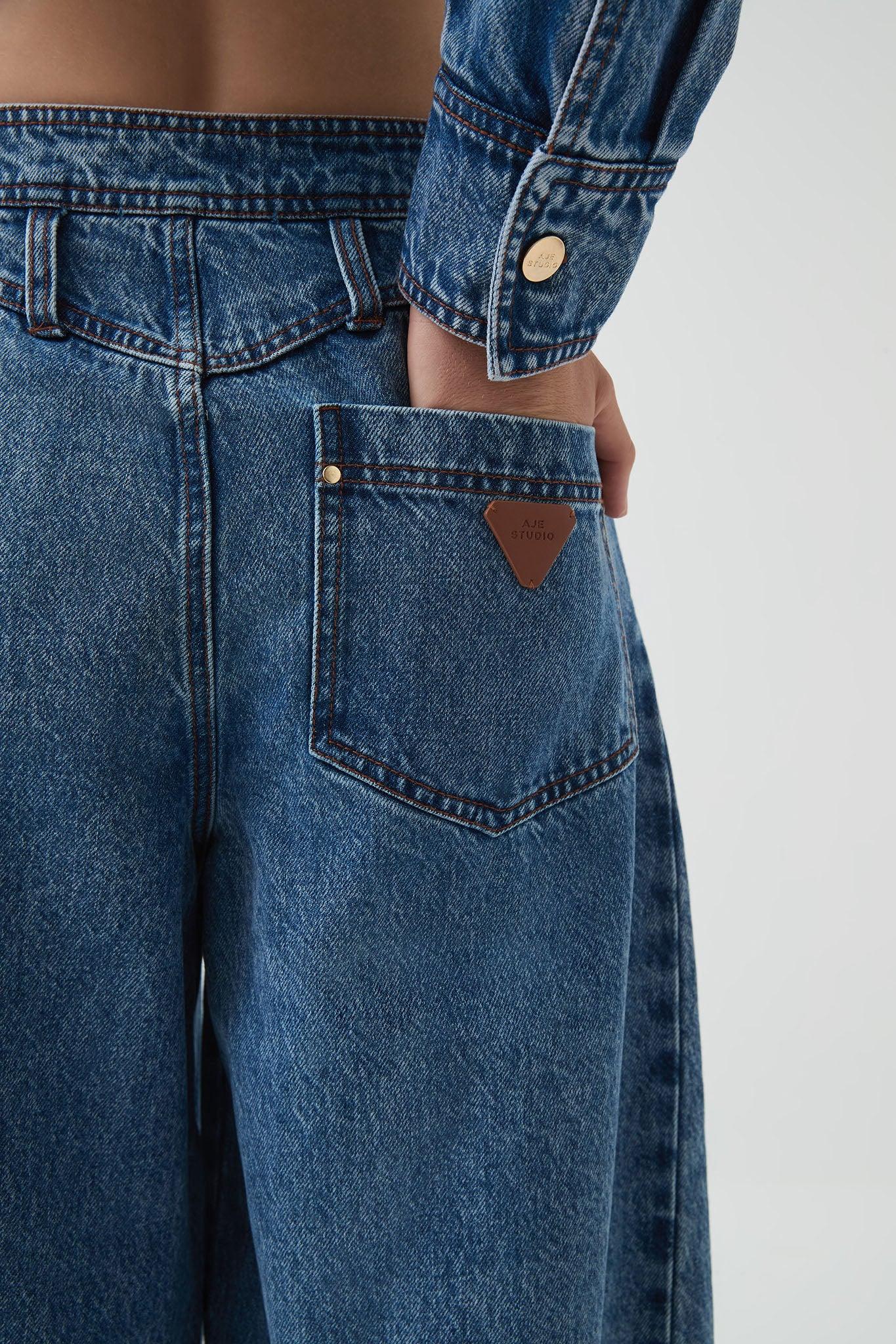 Blues Denim Barrel Jeans Product Image