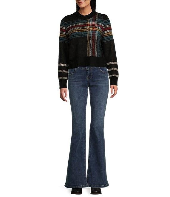 Pendleton Merino Plaid Crew Neck Long Sleeve Pullover Product Image