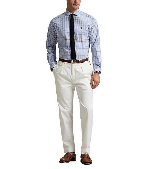 Polo Ralph Lauren Slim Fit Stretch Poplin Plaid Long Sleeve Woven Shirt Product Image