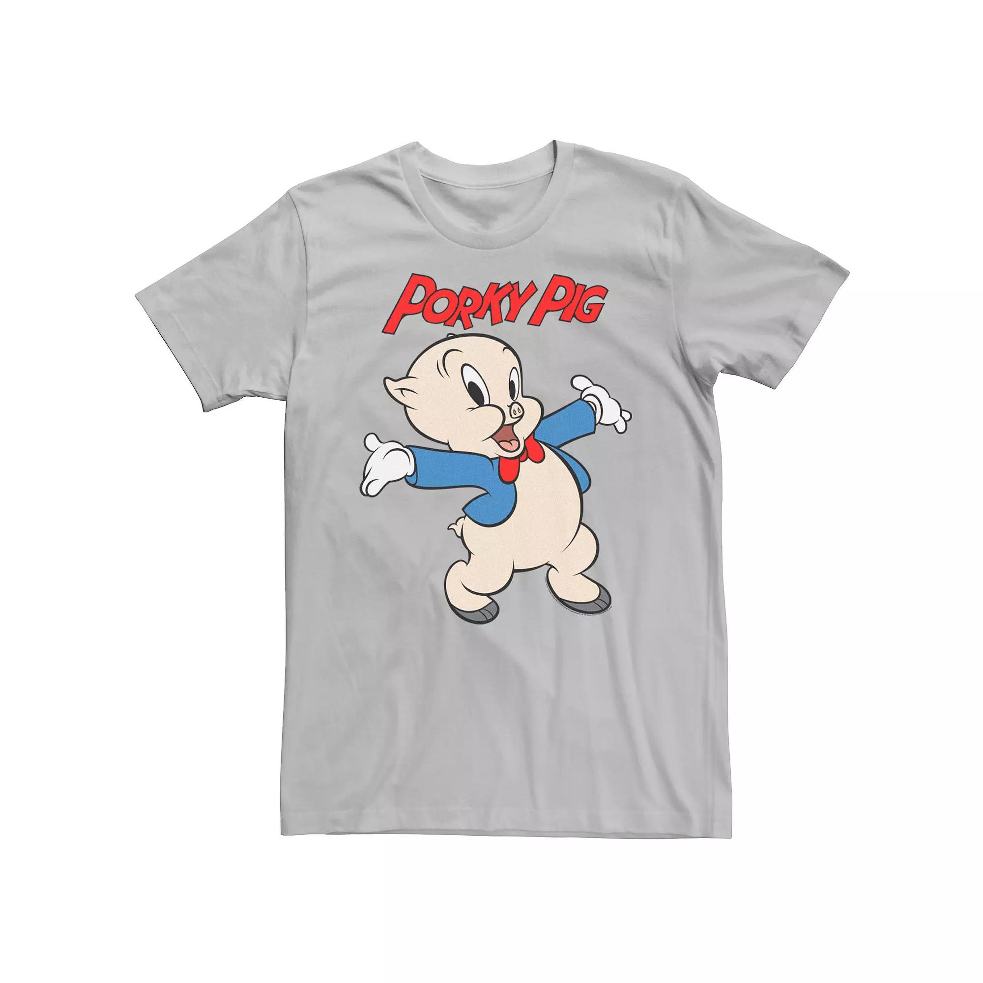 Men's Looney Tunes Porky The Pig Portrait Logo Graphic Tee,  Product Image