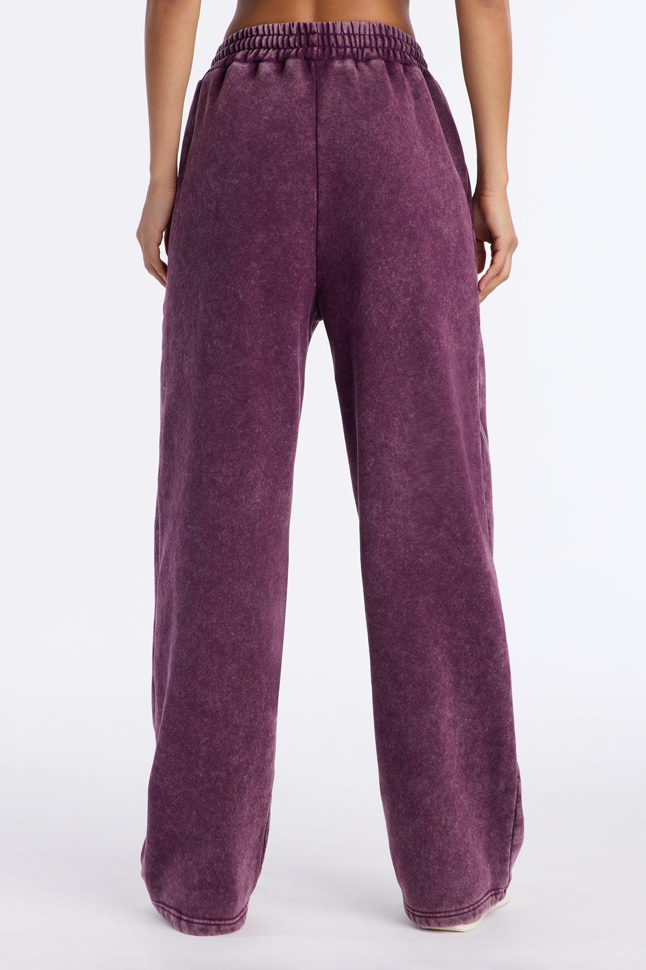 Norah Washed Lounge Pant - Plum Female Product Image