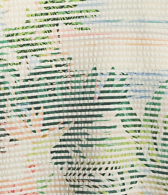 Tommy Bahama Costa Wave Ocean Vida IslandZone® Floral Printed Seersucker Halter Scoop Neck Tank Top Product Image