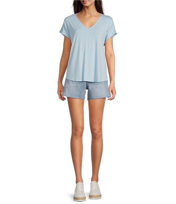 KUT from the Kloth Taylor High Rise Stretch Denim Shorts Product Image