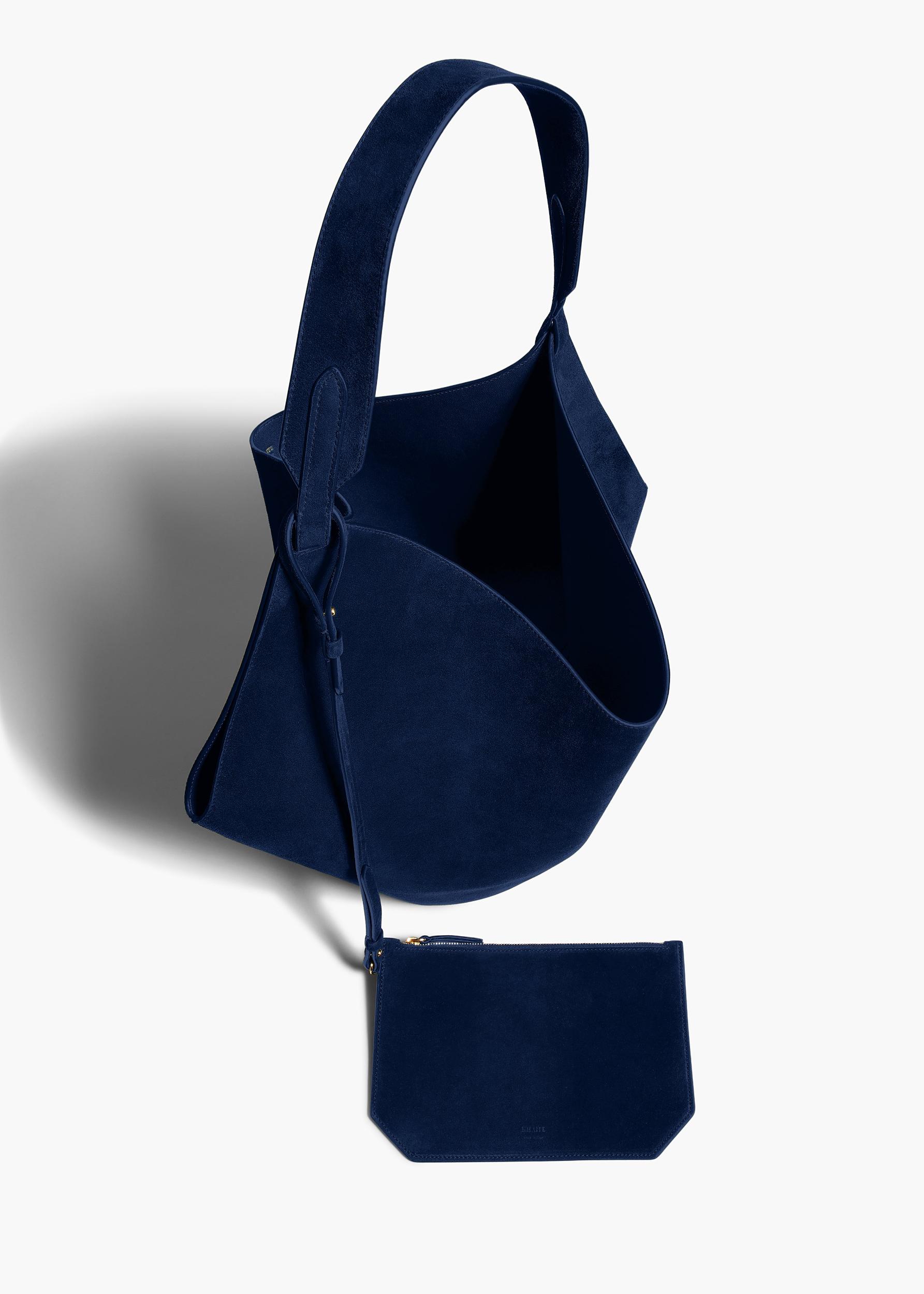 Medium Lotus Tote in Midnight Suede Product Image