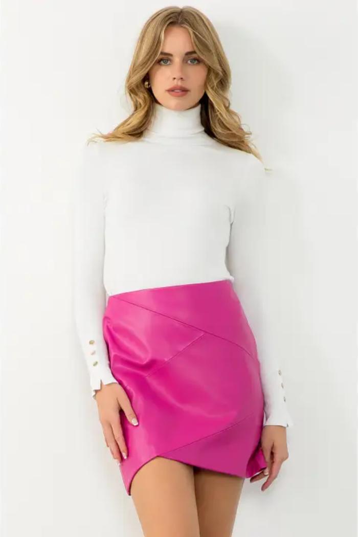 Mini Leather Skirt Product Image