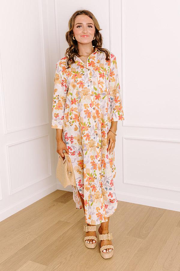 Sunny Views Floral Midi Dress Product Image