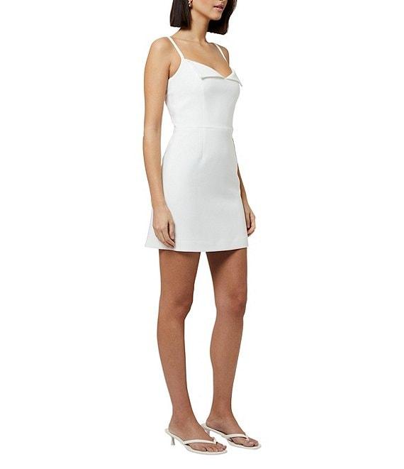 French Connection Whisper Foldover V-Neck Sleeveless Mini Dress Product Image
