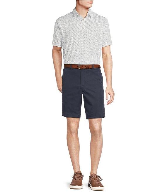 Cremieux Blue Label Performance Stretch Geo Print Short Sleeve Polo Shirt Product Image