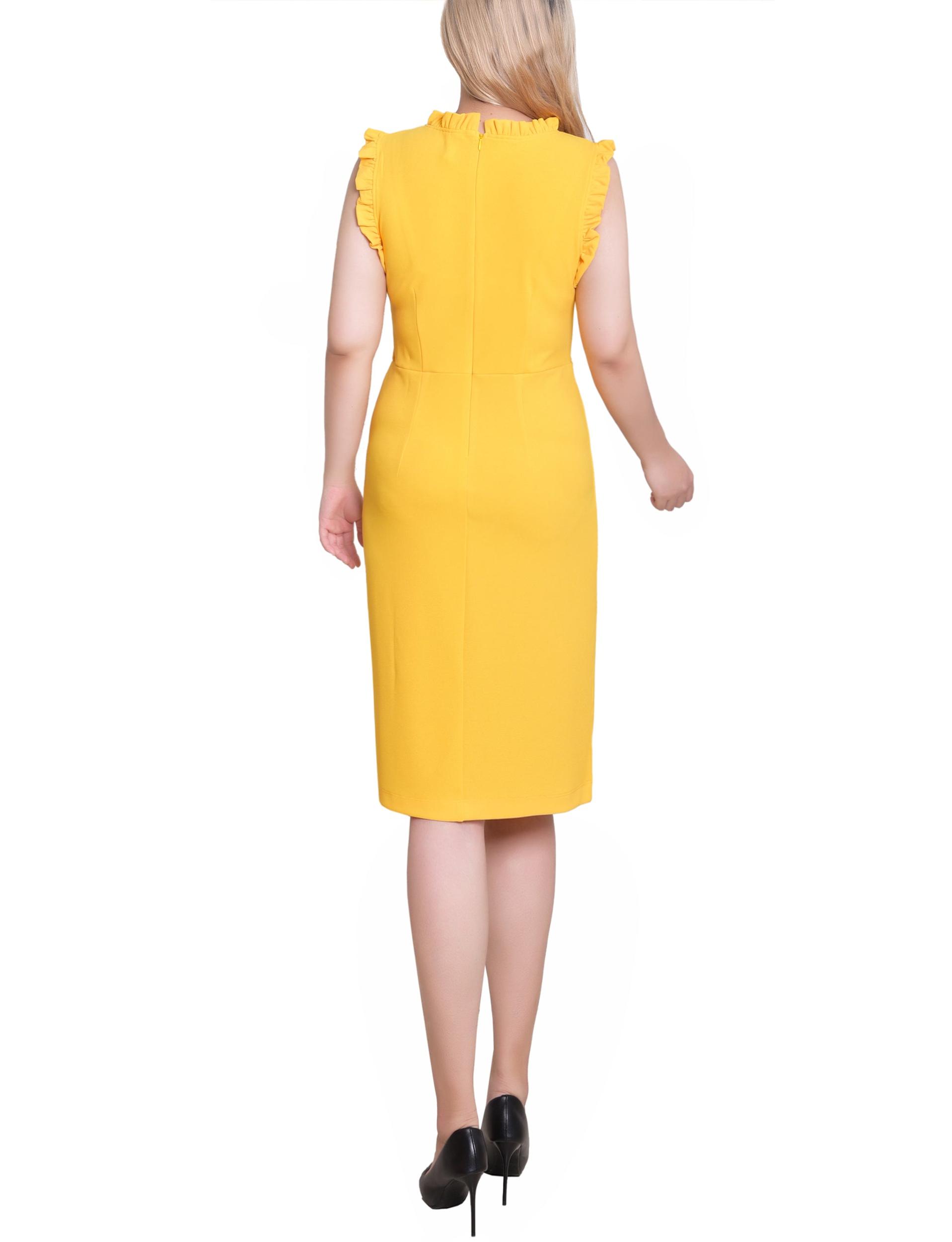 Lemon Sleeveless Ruffle Detail Dress Product Image