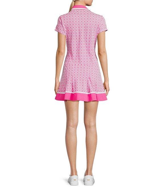 Lilly Pulitzer Jessamy UPF 50+ Luxletic Point Collar Short Sleeve Pleated Dress Product Image